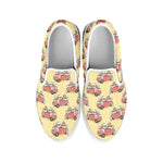 Panda Firefighter And Cat Pattern Print White Slip On Shoes
