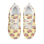 Panda Firefighter And Cat Pattern Print White Sneakers