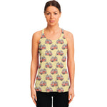 Panda Firefighter And Cat Pattern Print Women's Racerback Tank Top