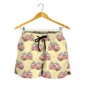 Panda Firefighter And Cat Pattern Print Women's Shorts