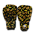 Papaya And Banana Pattern Print Boxing Gloves