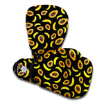 Papaya And Banana Pattern Print Boxing Gloves