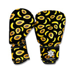 Papaya And Banana Pattern Print Boxing Gloves