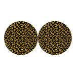 Papaya And Banana Pattern Print Car Coasters