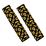 Papaya And Banana Pattern Print Car Seat Belt Covers