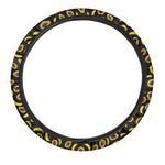 Papaya And Banana Pattern Print Car Steering Wheel Cover