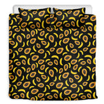 Papaya And Banana Pattern Print Duvet Cover Bedding Set