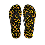 Papaya And Banana Pattern Print Flip Flops