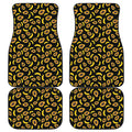 Papaya And Banana Pattern Print Front and Back Car Floor Mats