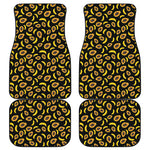 Papaya And Banana Pattern Print Front and Back Car Floor Mats
