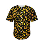 Papaya And Banana Pattern Print Men's Baseball Jersey