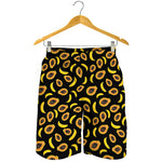 Papaya And Banana Pattern Print Men's Shorts