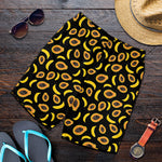 Papaya And Banana Pattern Print Men's Shorts
