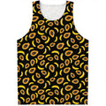 Papaya And Banana Pattern Print Men's Tank Top