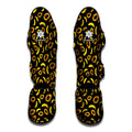 Papaya And Banana Pattern Print Muay Thai Shin Guards