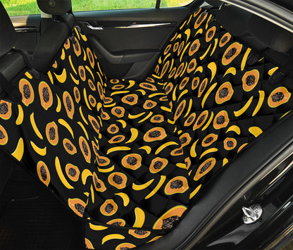 Papaya And Banana Pattern Print Pet Car Back Seat Cover