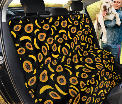 Papaya And Banana Pattern Print Pet Car Back Seat Cover