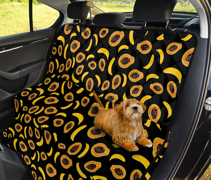 Papaya And Banana Pattern Print Pet Car Back Seat Cover