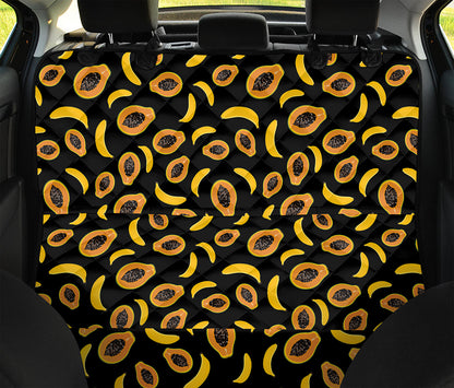 Papaya And Banana Pattern Print Pet Car Back Seat Cover
