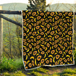 Papaya And Banana Pattern Print Quilt