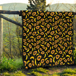 Papaya And Banana Pattern Print Quilt