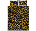 Papaya And Banana Pattern Print Quilt Bed Set