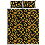 Papaya And Banana Pattern Print Quilt Bed Set