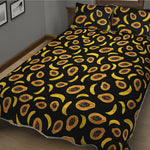 Papaya And Banana Pattern Print Quilt Bed Set