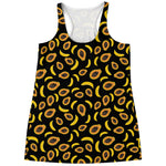 Papaya And Banana Pattern Print Women's Racerback Tank Top