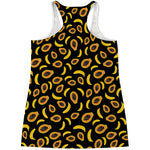 Papaya And Banana Pattern Print Women's Racerback Tank Top
