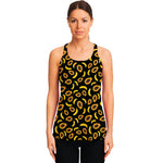 Papaya And Banana Pattern Print Women's Racerback Tank Top