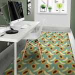 Papaya And Melon Pattern Print Area Rug
