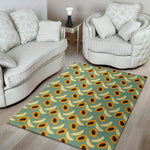 Papaya And Melon Pattern Print Area Rug