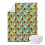 Papaya And Melon Pattern Print Blanket