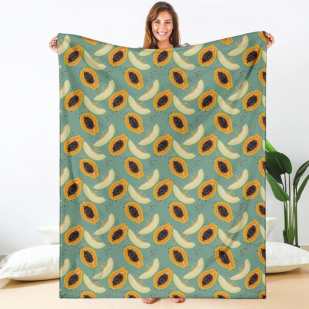 Papaya And Melon Pattern Print Blanket