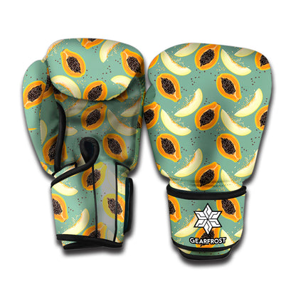 Papaya And Melon Pattern Print Boxing Gloves