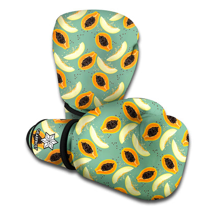 Papaya And Melon Pattern Print Boxing Gloves