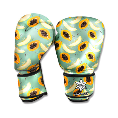 Papaya And Melon Pattern Print Boxing Gloves