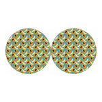 Papaya And Melon Pattern Print Car Coasters