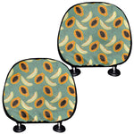Papaya And Melon Pattern Print Car Headrest Covers