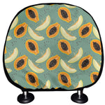 Papaya And Melon Pattern Print Car Headrest Covers