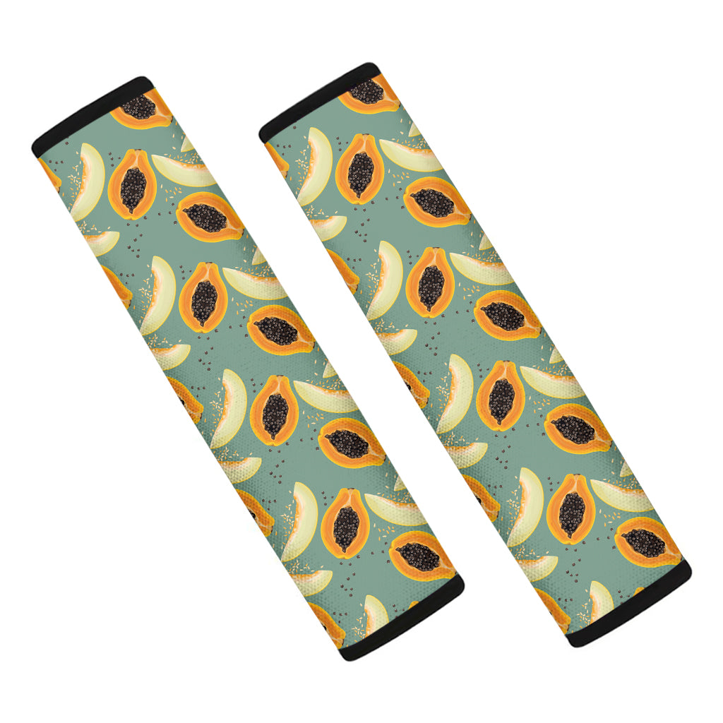 Papaya And Melon Pattern Print Car Seat Belt Covers