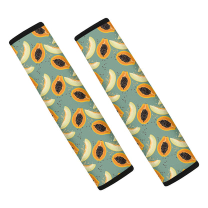 Papaya And Melon Pattern Print Car Seat Belt Covers