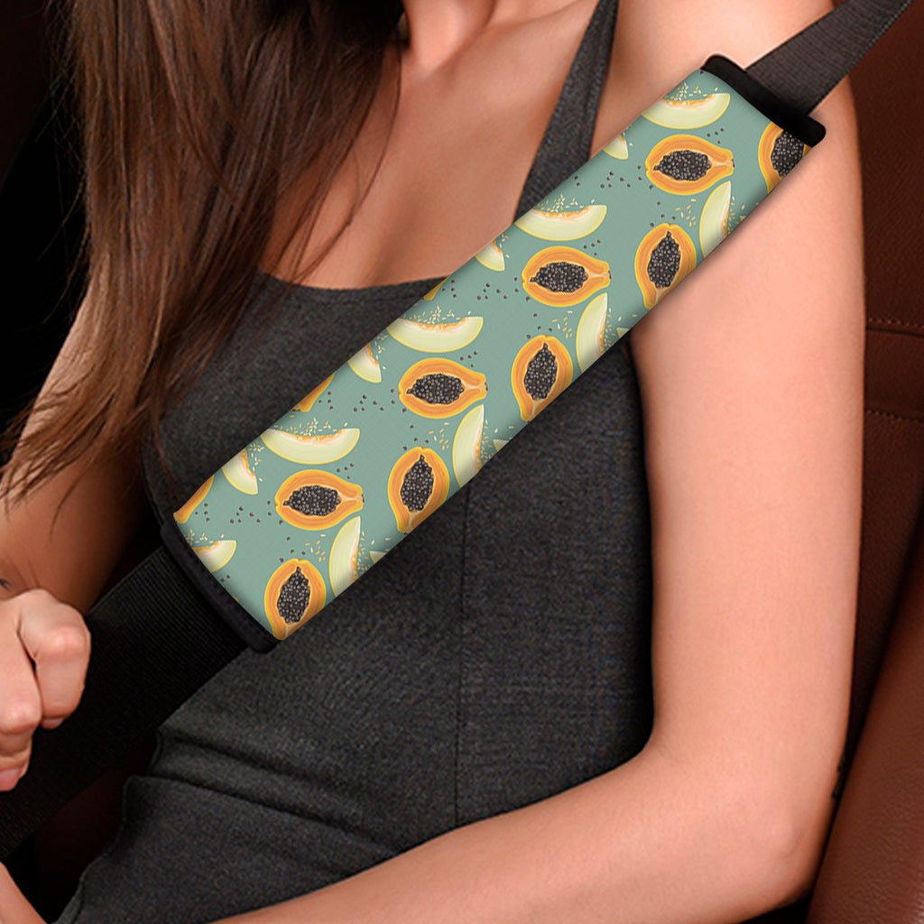 Papaya And Melon Pattern Print Car Seat Belt Covers