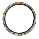 Papaya And Melon Pattern Print Car Steering Wheel Cover