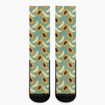 Papaya And Melon Pattern Print Crew Socks