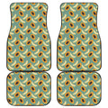 Papaya And Melon Pattern Print Front and Back Car Floor Mats