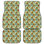 Papaya And Melon Pattern Print Front and Back Car Floor Mats