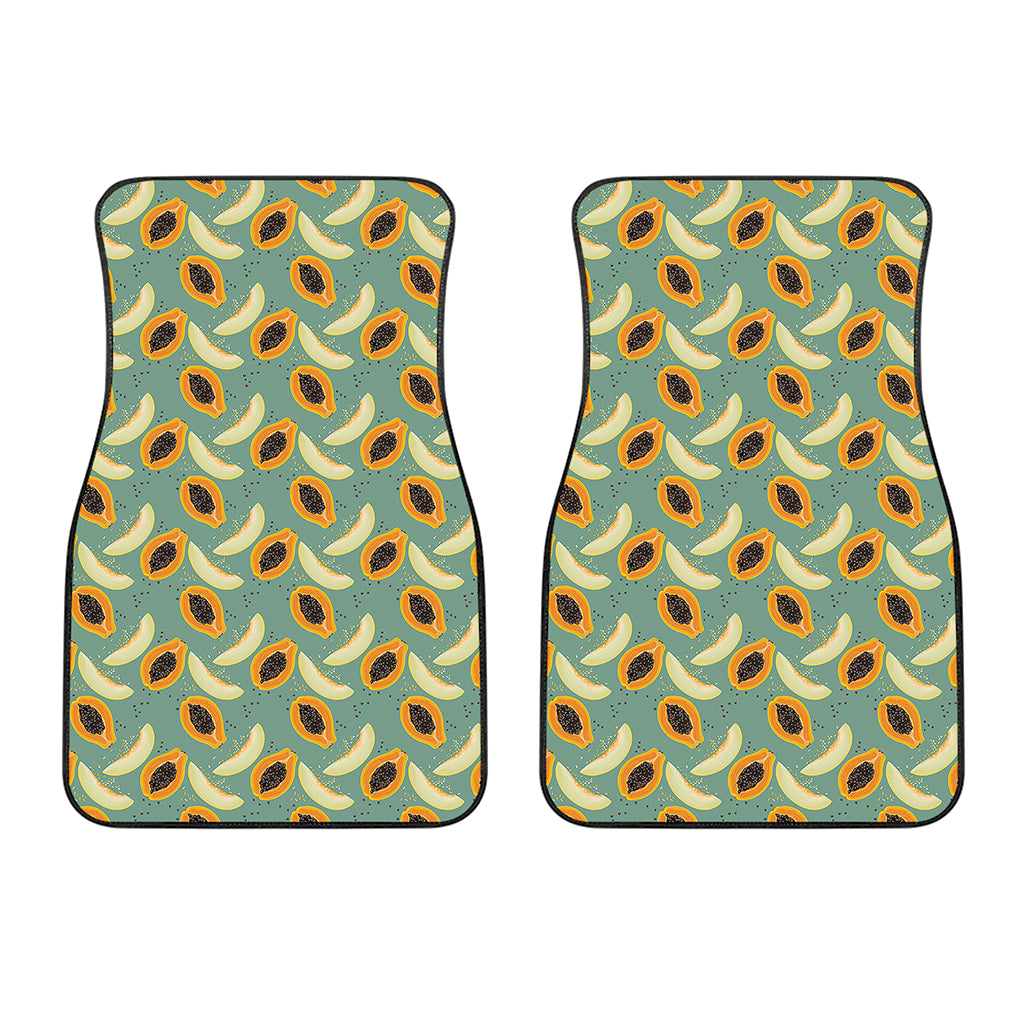 Papaya And Melon Pattern Print Front Car Floor Mats