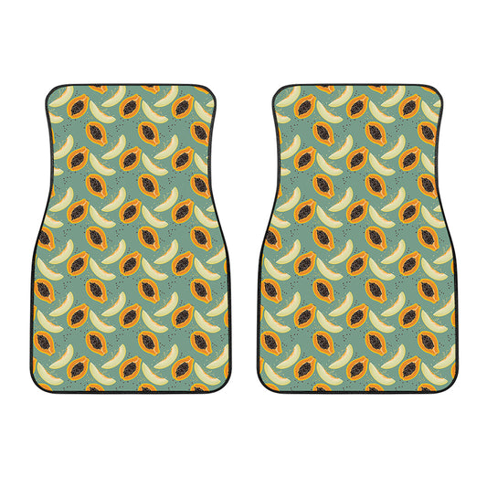 Papaya And Melon Pattern Print Front Car Floor Mats